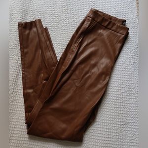 Zara Faux Leather Skinny Leggings